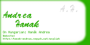 andrea hanak business card